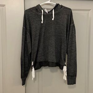 Cropped Dark Gray Hoodie